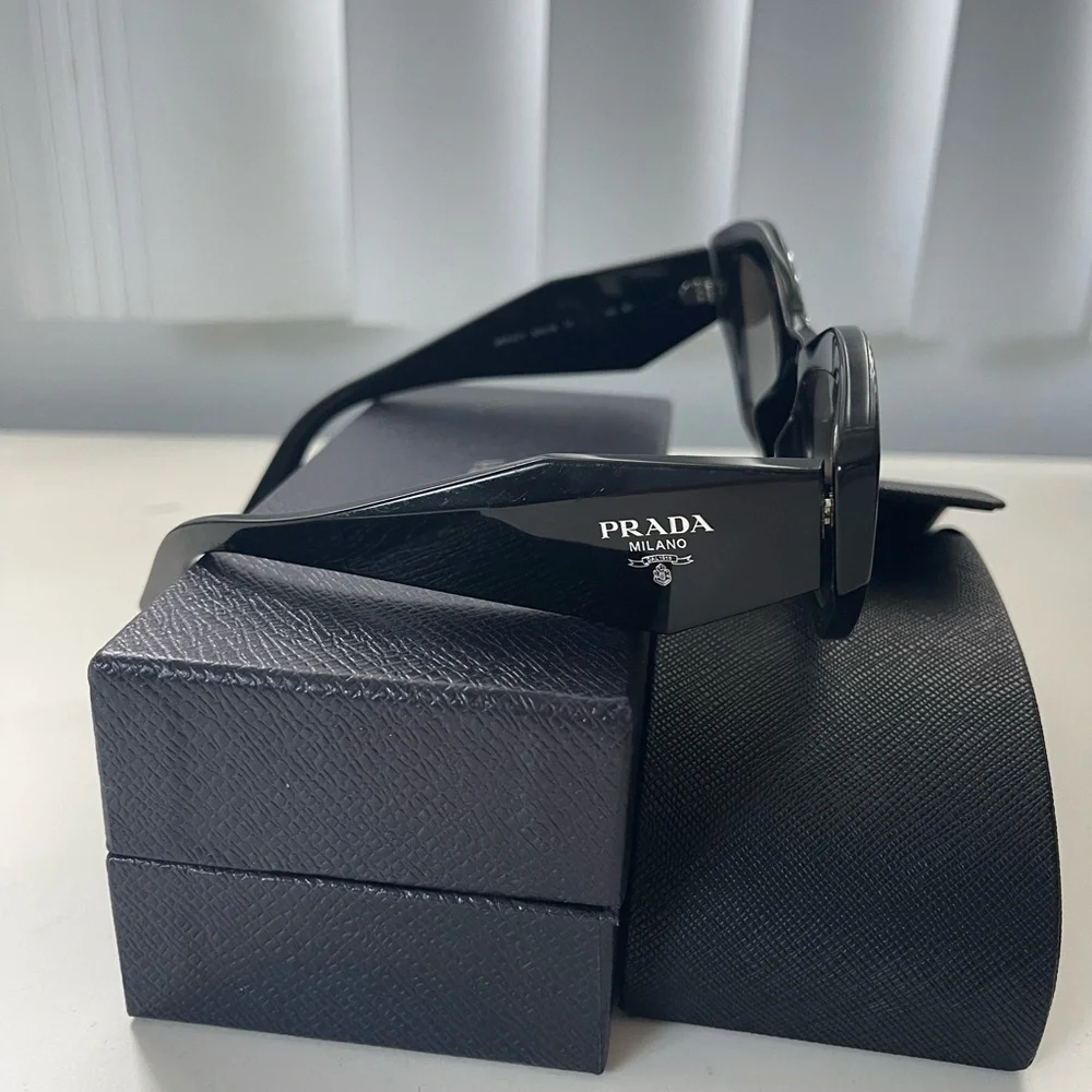 Prada Glossy Black Sunglasses - Picture 3 of 5